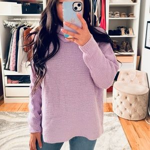 LAUREN RALPH LAUREN Purple Knit Cowl neck Sweater